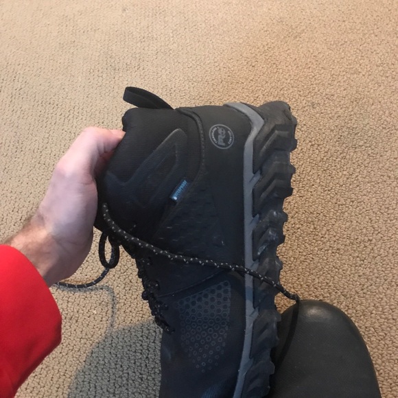 Black steel toe Timberland pro winter boots